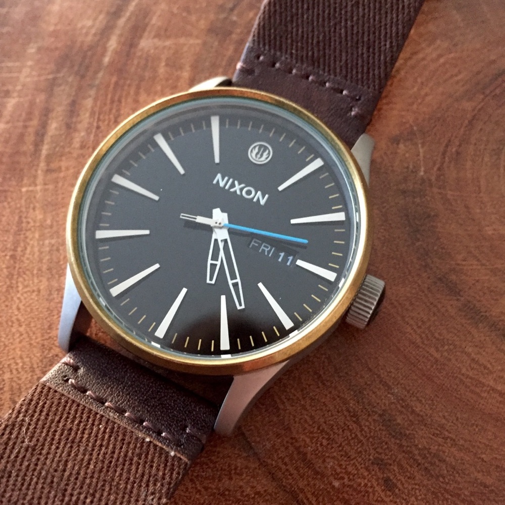 Nixon Sentry Leather Skywalker Black/Brown